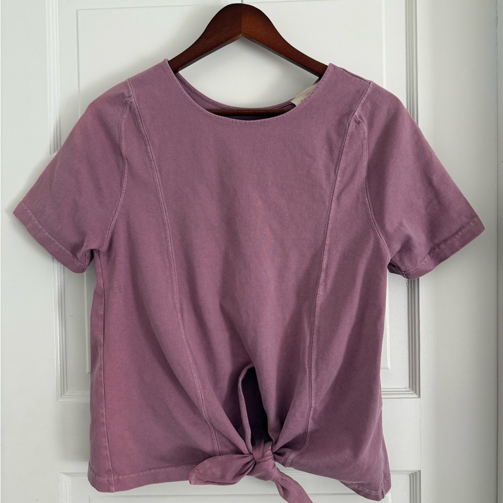 Sezane Purple Short Sleeve Tee